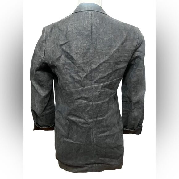 AYR BLACK OPEN FRONT 100% LINEN BLAZER SIZE 8 or 10 - Picture 6 of 10